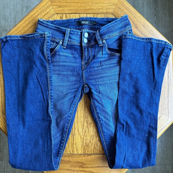 *HUDSON* Medium Wash Denim Jeans w/ Button Back Pockets Size 25 - Picture 3 of 8